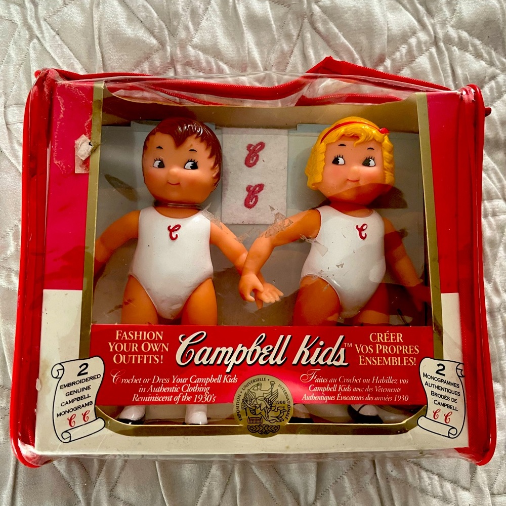 Vintage 1995 Campbell’s Kids Doll Set.